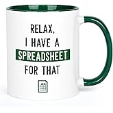 Cabtnca Funny Excel Mug, Accountant Gifts for Women Men, Christmas Birthday Gifts for Accountants CPA Coworkers Accounting Student, Relax I Have a Spreadsheet for That Mug, 11 Oz
