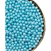 Light Blue Sprinkles Edible Pearls,Cake Sprinkles 130g 4.6OZ,Cookie Sprinkles,Sugar Pearl, Edible Candy Pearls for Cake Cupca