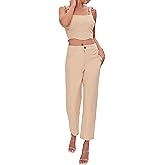 Forever 21 Womens Ankle-Cut Canvas Pants