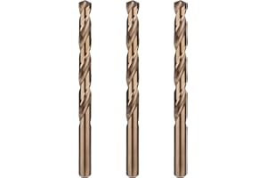 BECOLLO 7/16 Inch Cobalt Drill Bit Set, M35 Jobber Length Twist Drill Bits,Suitable for Drilling in Hard Metal, Stainless Steel, Cast Iron,3 Pieces…
