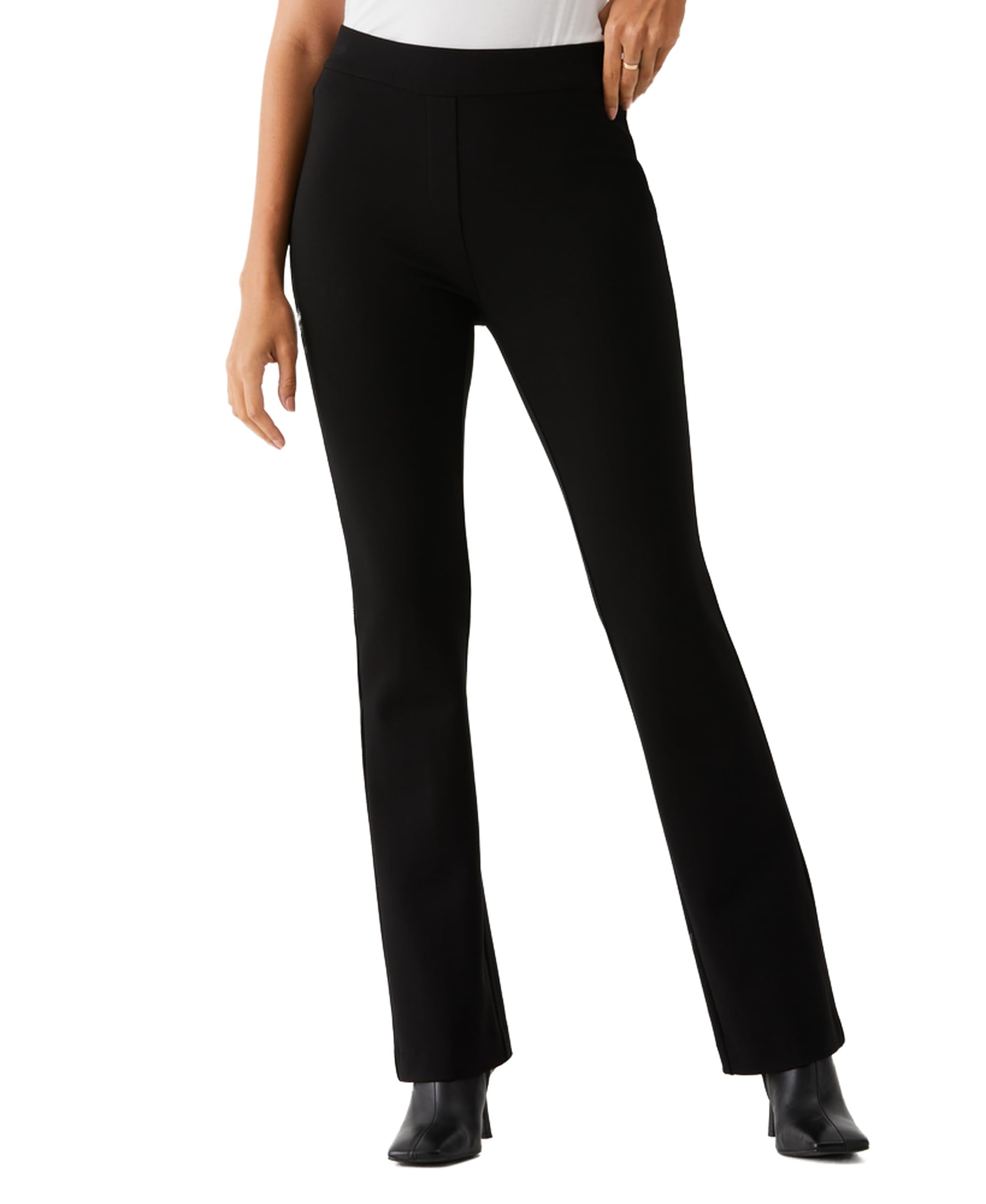 Rafaella Women’s Pull-On Bootcut Pants with Stretch Fabric, Classic Fit (Size 4-16), Black, 8