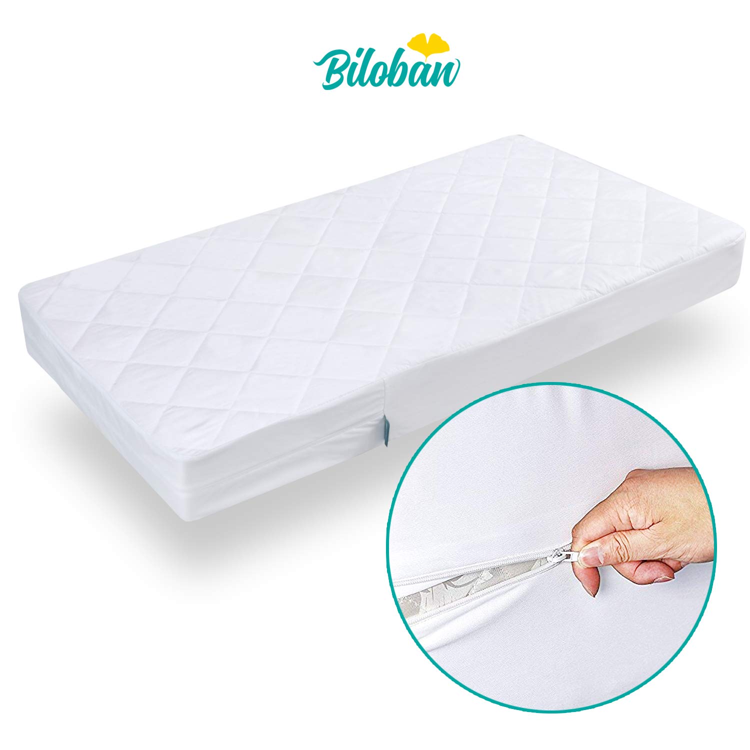 Zippered Crib Mattress Protector - Waterproof Crib Mattress Encasement