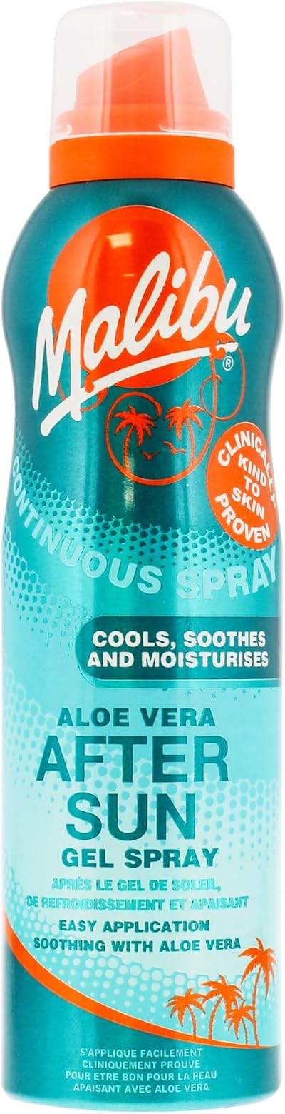 Malibu Sun Soothing After Sun Continuous Gel Spray 175ml Cooling Moisturising