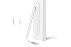 NELEBUTO Replaceable Apple Pencil 2nd Generation with Wireless Charging,Compatible with iPad Pro 11 in 1/2/3/4, iPad Pro 12.9 in 3/4/5/6, iPad Air 4/5, iPad Mini 6(White)