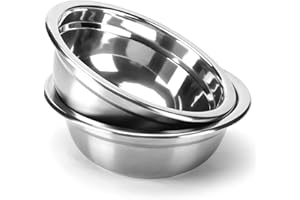 COMESOON 2 Pack 8" Stainless Steel Dog Bowls - 50oz Thickened Durable Replacement Bowls for Food and Water, Fit for COMESOON Dog Bowl Stand DB-B01/DB-B03
