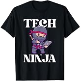 Funny Cute Technical Support Tech Ninja Computer IT Nerd Tees T Shirts