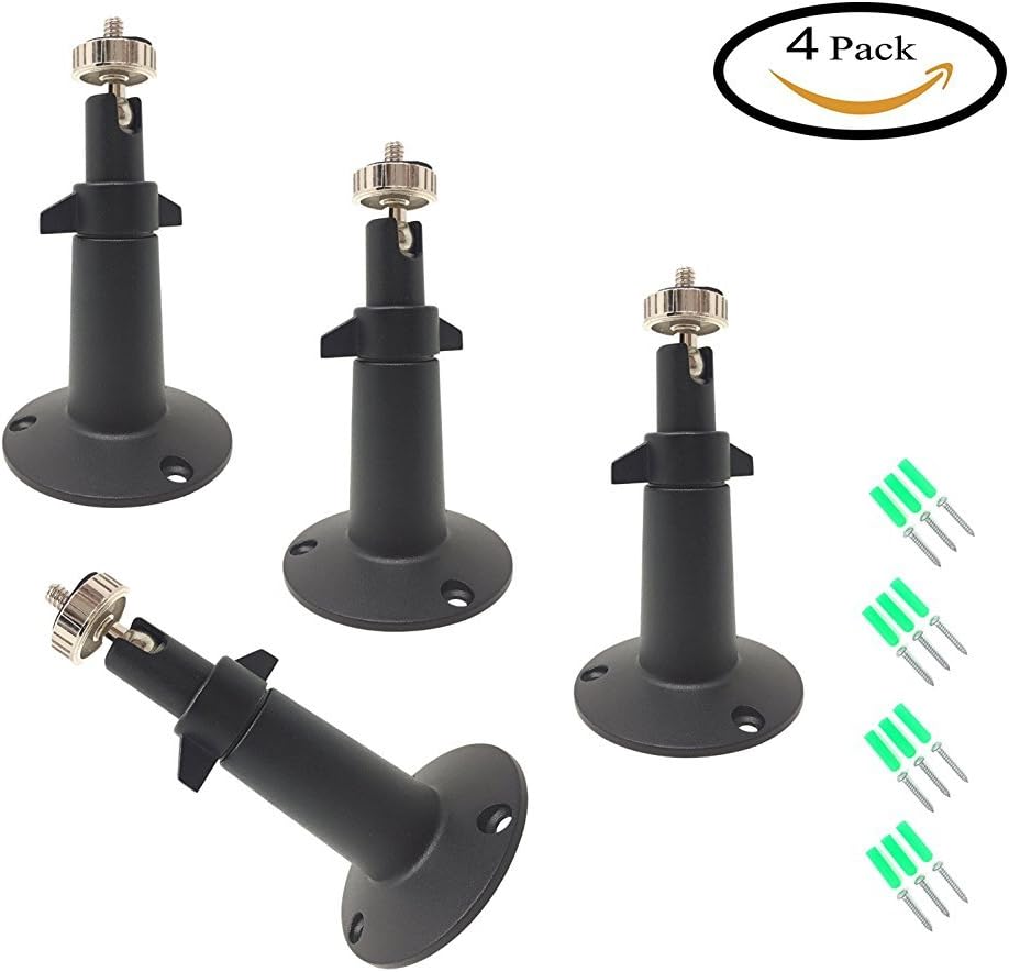 Arlo Outdoor Security Mount Designed for Arlo and Arlo Pro Cameras (4Pack - Metal,Black)