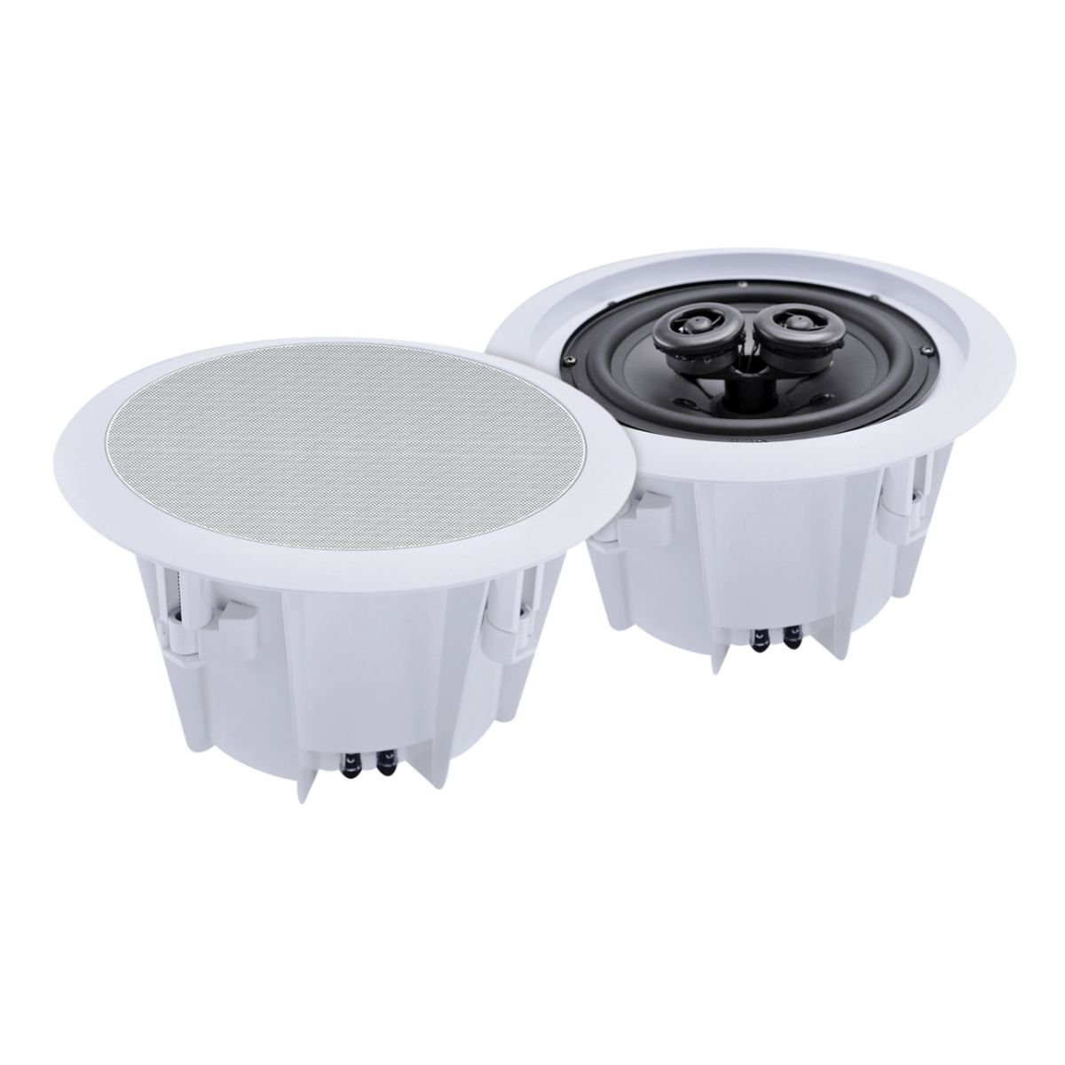 e-audio 2-Way Round Ceiling Speakers With Twin Offset Tweeters 5.25'' 40W 8 ohm