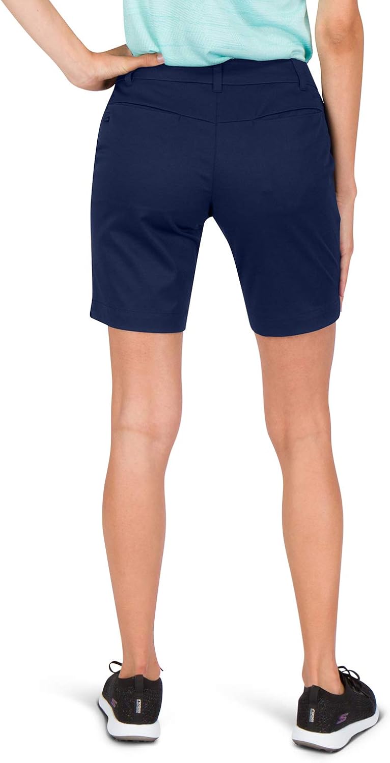 Three Sixty Six Womens Bermuda Golf Shorts - Quick Dry Active Shorts with Pockets, Athletic and Breathable - 8 ½ Inch Inseam: Clothing