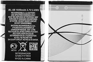 RADIWOW BL-5B Rechargeable Battery 1020mAh with Current Protection 2 Pieces