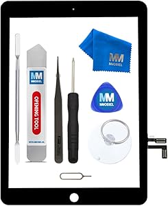MMOBIEL Digitizer compatible with iPad 5 2017 (Black) 9.7 Inch Touchscreen Display Glass Assembly Incl. Tool kit