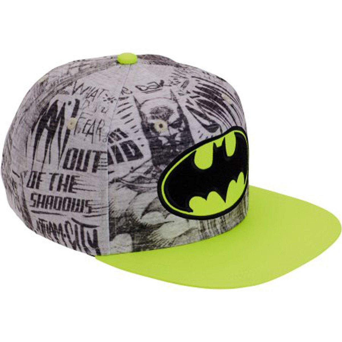 Batman Logo Boys NEON Flat Bill Snap 