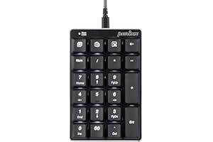 Perixx PERIPAD-303B, Backlit Mechanical Numeric Keypad - USB - Office Shortcut Keys - Full Size 22 Keys - Kailh Brown Switch 