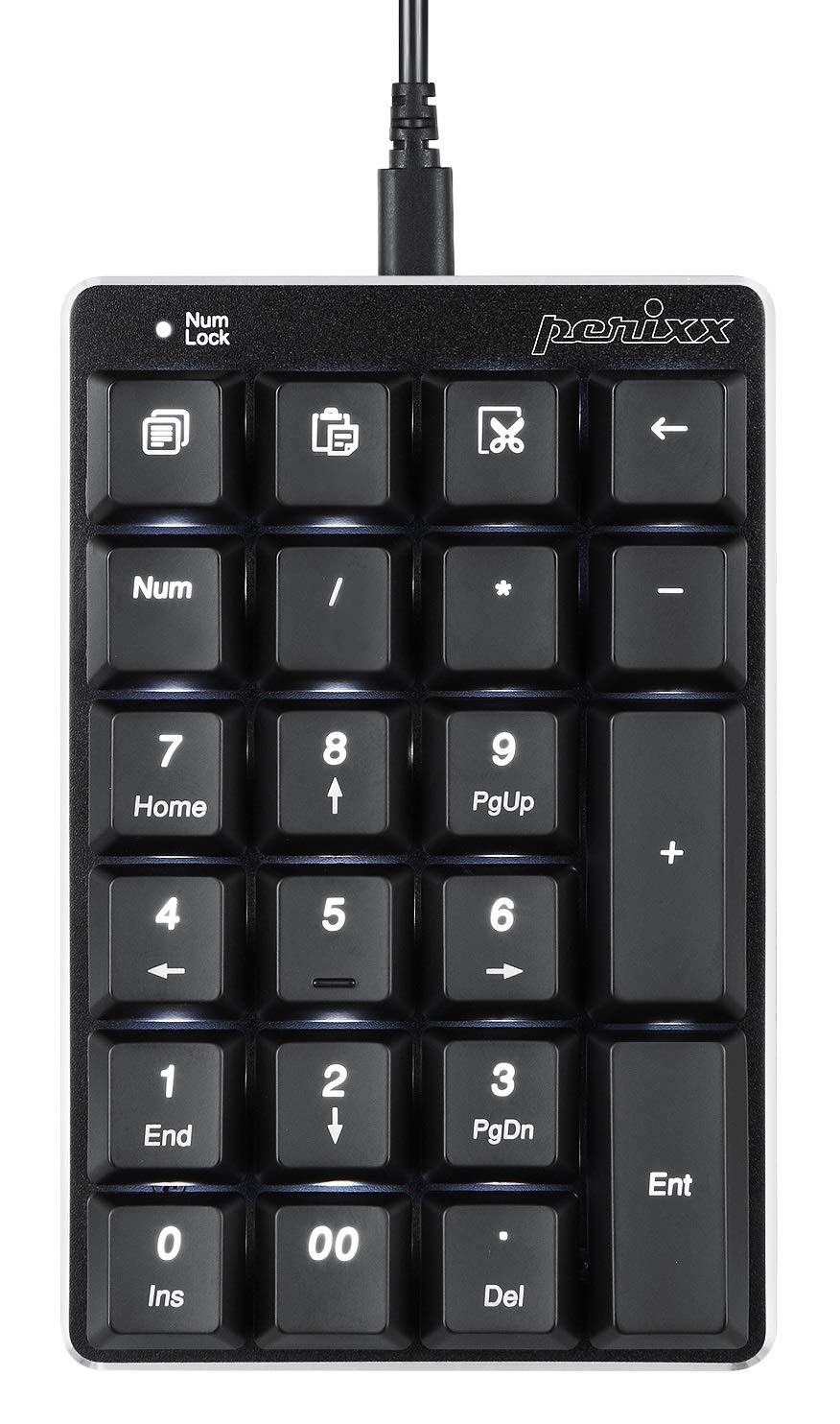 Perixx PERIPAD-303 Wired USB Backlit Mechanical Numeric Keypad, Full Size 22 Keys