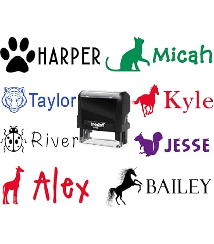 Personalized Book Embosser Stamp - Custom Name/Text Hand-Held Embosser For Books, Library, Gifts, Office