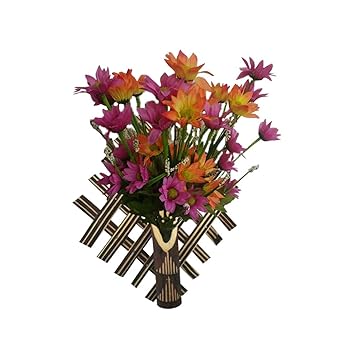 Buy Tovick Handmade Bamboo Flower Vase And Artificial Flowers For