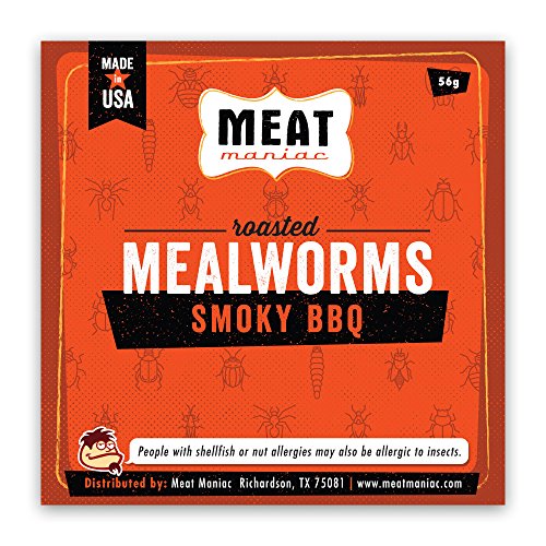Meat Maniac Roasted Edible Insects (Smoky BBQ Mealworms 56g)