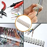 GTSE 4x Electrical Connector Blocks 3A 15A 12 Way White Terminal Strips view 6