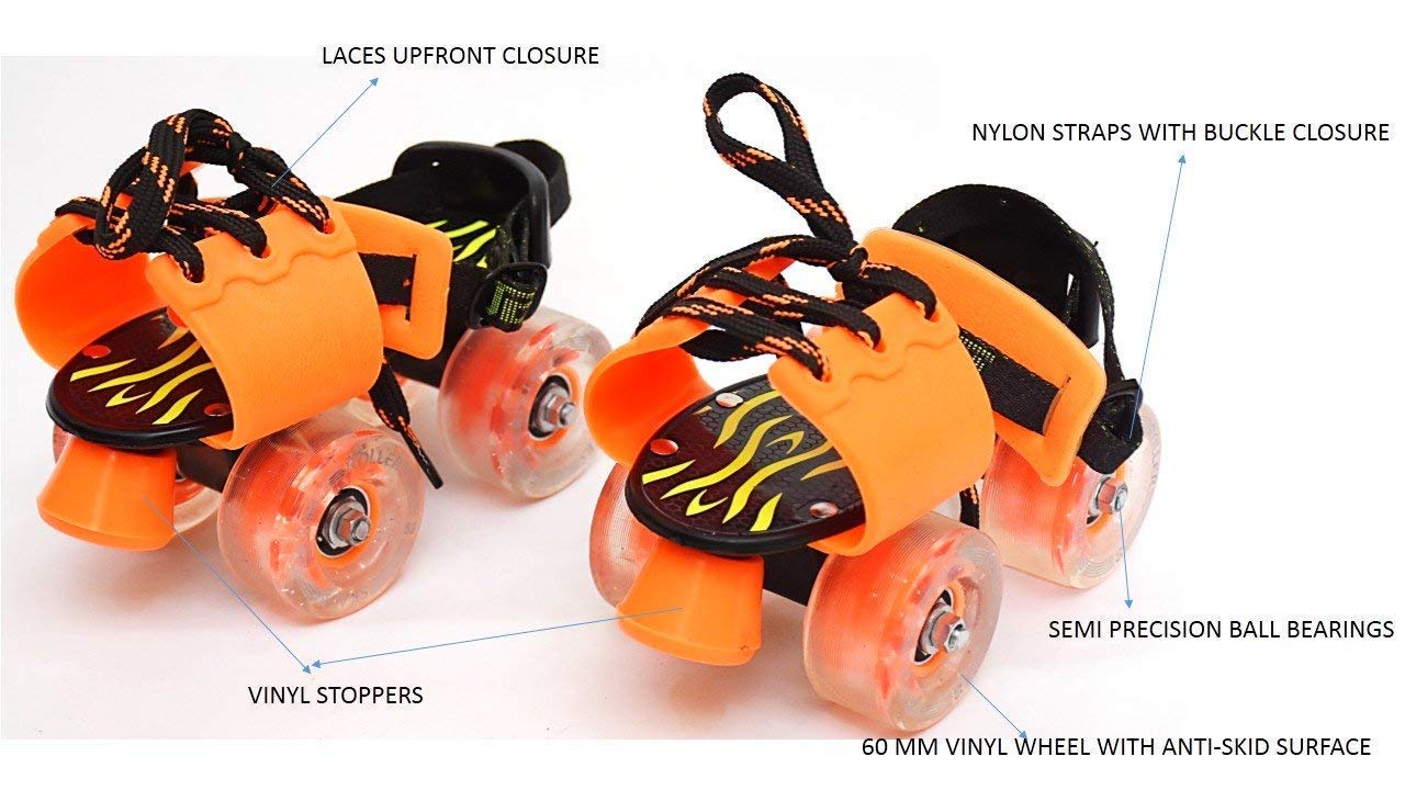 Jaspo Speedy Kid Dual Junior Adjustable Roller Skates Combo Suitable