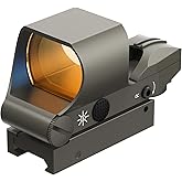 Feyachi Reflex Sight, Multiple Reticle System Red Dot Sight with Picatinny Rail Mount, Absolute Co-Witness