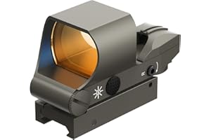 Feyachi Reflex Sight, Multiple Reticle System Red Dot Sight with Picatinny Rail Mount, Absolute Co-Witness