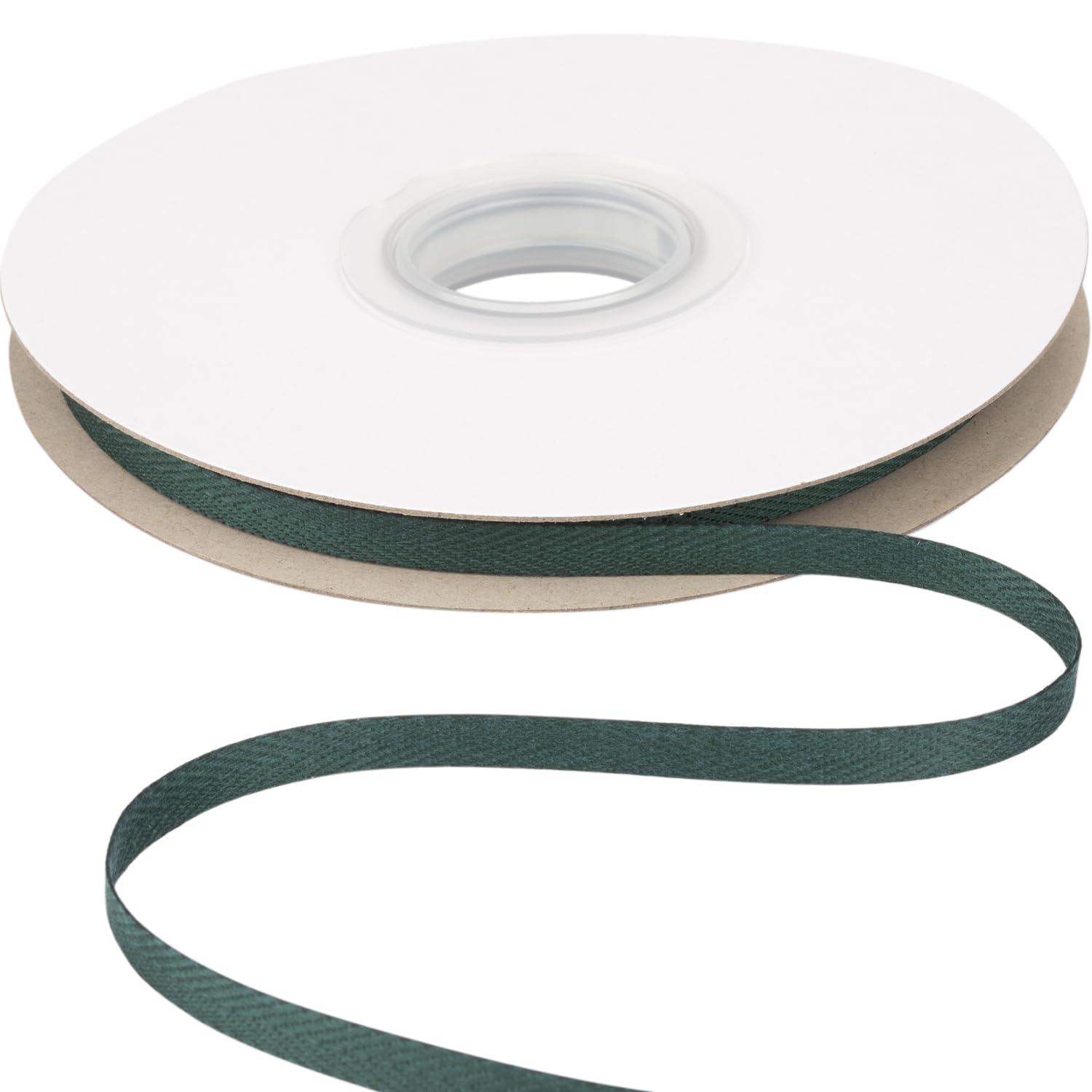 Ribbonitlux Tape Twill Ribbon 6mm x 22.5 Meters, Soft Spruce Herringbone Bias Tape for DIY Craft, Sewing, Gift Wrapping, and Home Decor