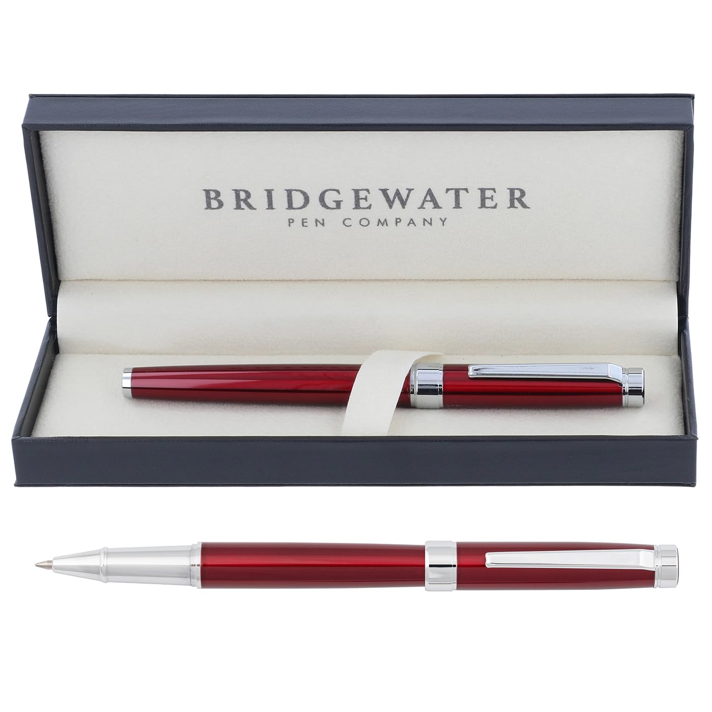 Bridgewater Pen Company Executive Roller Ball Pen Collection, Boxed & Sleeved (Galway, Red)