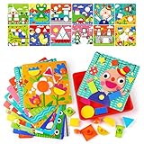 Korano Button Art Color Matching Mosaic Pegboard Set ,Early Learning Educational Toys for Kids