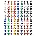 Nobe - 126 Polyhedral Dice - 18 Complete Different Sets =D4 D6 D8 D10 D12 D20 D% D&D RPG Math MTG