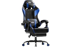 HLDIRECT Gaming Chair for Adults, Ergonomic Computer Chair with Pocket Spring, High Back Adjustable Gamer Chair with Footrest