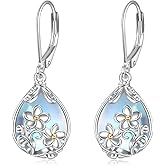 POPLYKE Celtic Filigree Teardrop Drop Dangle Earrings Sterling Silver Leverback Earrings Jewelry for Women