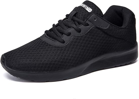 amazon ladies black trainers