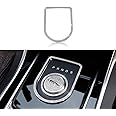 MAXDOOL Crystal Rhinestone Car Bling Accessories Gear Shift Knob Cover Decoration Trim Sticker for Jaguar XF XE XJ F-Pace (Silver)