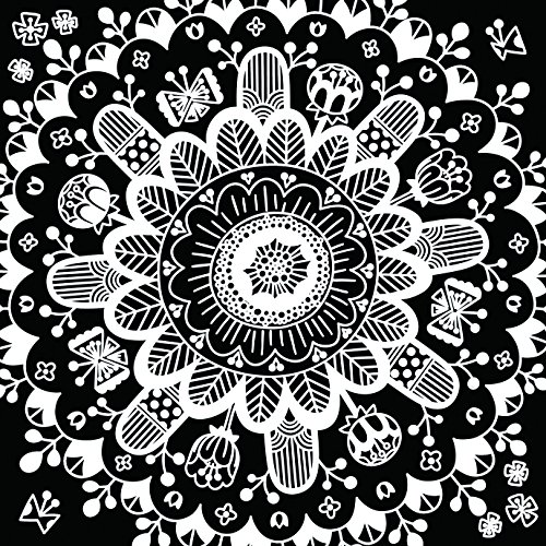 Healing for adults Scratch art Flower! Flower! Flower! (Japan import) 6sheets,scratch pen set
