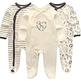 Kiddiezoom Baby and Toddler Boys'Snug Fit Footed One-Piece Romper Jumpsuit Cotton Cotton Footed Outfit