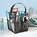 InterDesign Una Bathroom Shower Caddy – Mesh Tote Storage Organizer for Shampoo, Conditioner and Soap, Black