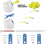 pet prime Large Automatic Dog Ball Launcher with 6 Mini Balls 10-40ft view 2
