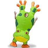 Camlinbo Inflatable Adults Halloween Costume Funny Frog Handstand Blow Up Costume for Halloween Funny Theme Cosplay Party