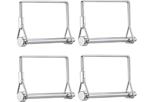 TRULEEGO 4 Pack Trailer Hitch Pins, 1/4 Inch Zinc-Plated Carbon Steel Safety Lock Pins for Utility Trailers, RV, Boat, Lawn Tractor & Farm Equipment, Rust-Resistant Coupler Pins (1/4" x2-3/4)