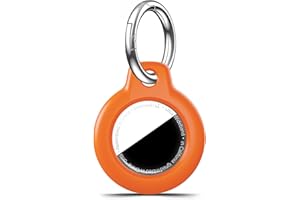 MOLOSLEEVE for Airtag Holder Case with Keychain, Shockproof GPS Cover Anti-Scratch Key Chain for Air Tags, for Airtags Accessories for GPS Item Tracker Cases for Bags, Luggages, Orange