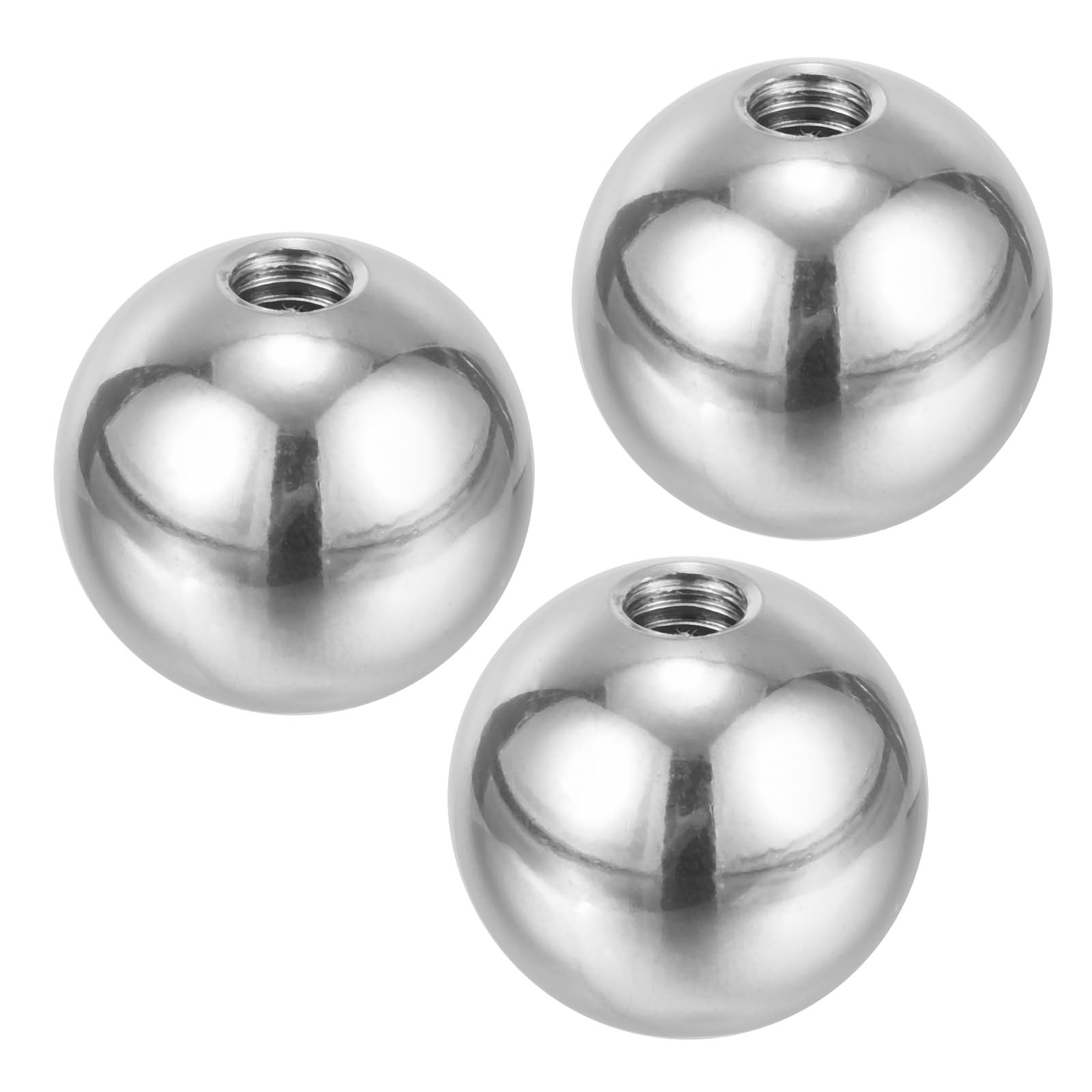 PATIKIL M6x22mm Ball Nuts Knob, 3 Pack Female Thread 304 Stainless Steel Round Blind Hole Screw Cap Cover for Lighting Machinery DIY Decoration, Silver