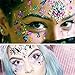 Festival face jewels Tattoo, Udyr 6 Sets Rhinestone Crystal Gem Stones Temporary Sticker Tribal Style 3D body Face And Eye Jewels Forehead Stage Decor (white 2)