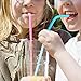 Regular Size Silicone Straws, Opret 6 pcs Reusable Slim Straws