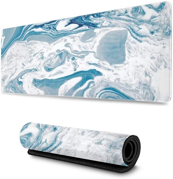 Blue Marble Decorative Mouse Pad, Large Size Mouse Pad (31