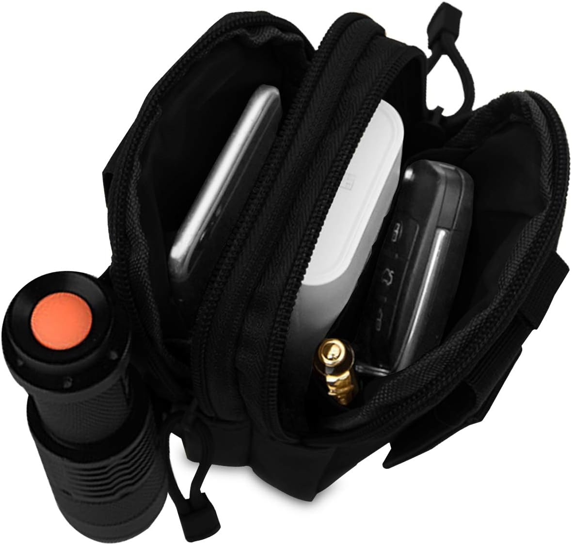 Lotisie Tactical Waist Bags Universal Outdoor Waist Pack Molle EDC Pouch Outdoor Hook Utility Gadget Waist Bag Pack with Cell Phone Holster for Sports Hiking - Image 4