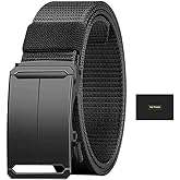 Flyhigter Stretch Tactical Belt for Men, Military Work Rigger Hiking 1.5" Elastic Nylon Web Ratchet Quick Release Belt