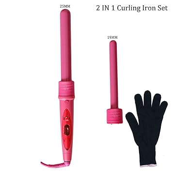 Amazon Com 2 In 1 Hair Curling Iron Wand Ceramic Hair Curler