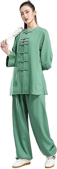 Amazon Godlovefull レディース カンフー服 カンフーウェア チャイナ服 上下セット 半袖 太極拳ウェア 綿麻 太極拳服 演出服 夏 稽古着 武術表演服 武術服 ゆったり 武術教室 練習用 団体服 朝練 中年 養生 中華風 コート ジャケット 通販