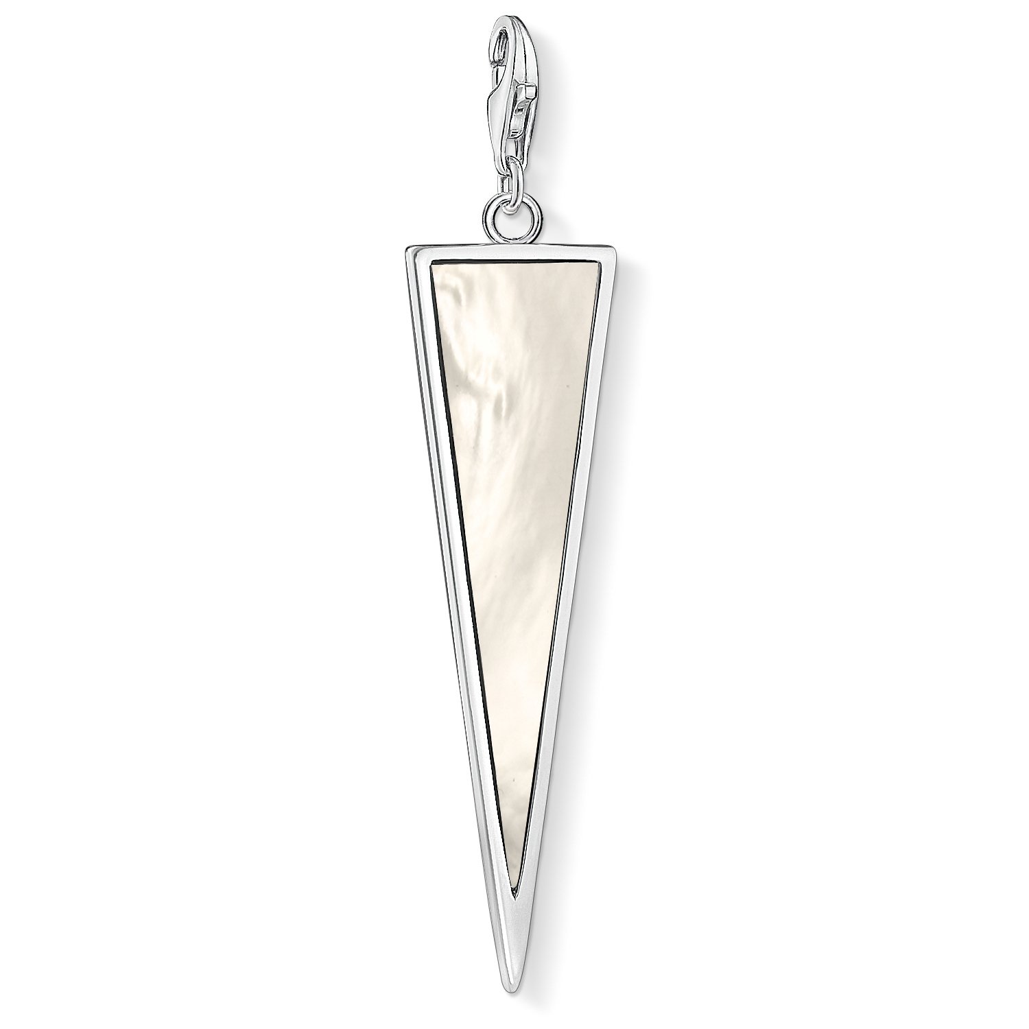 Thomas Sabo Women-Charm Pendant Triangle mother-of-pearl Charm Club 925 Sterling silver Y0025-029-14