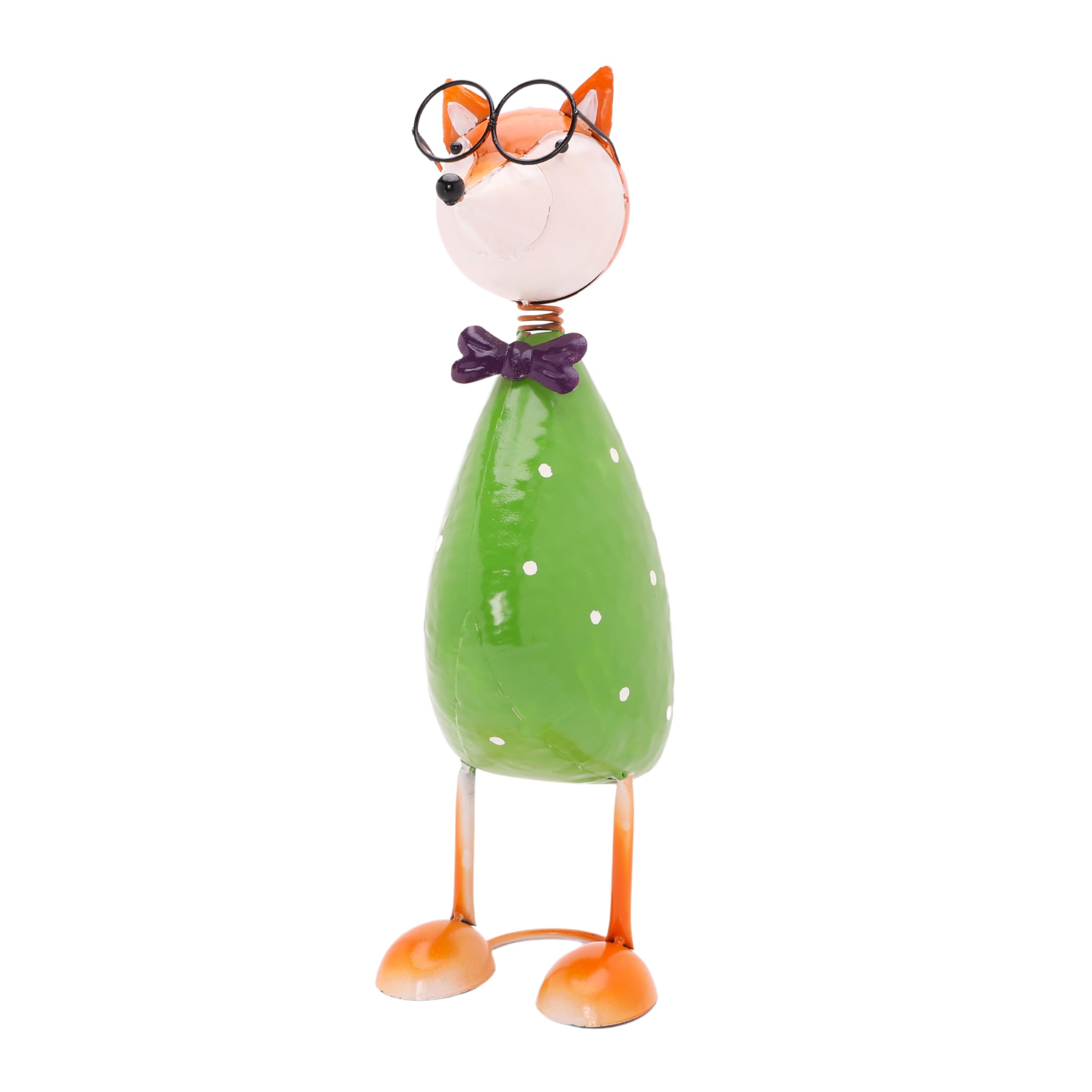 Christmas Concepts® 42cm (16.5'') Standing Metal Fox With Glasses Garden Sculpture Ornament - Indoor/Outdoor Garden Decoration